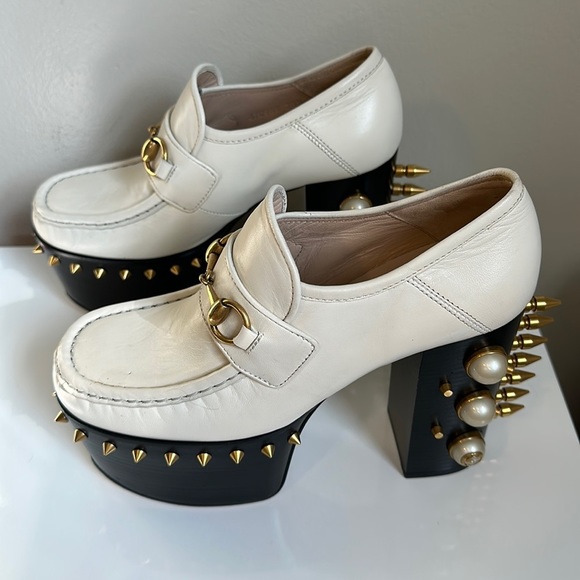 Gucci Vegas Pearl Studded Platforms - Picture 4 of 16
